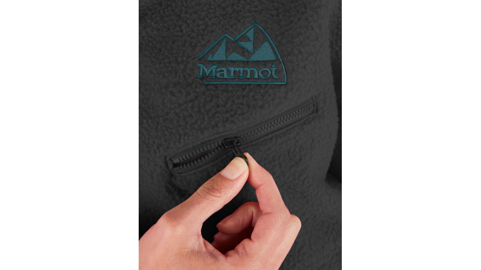 Marmot 94 E.C.O. Recycled Fleece - Womens, Black/Dark Jungle, Large, M14197-23573-L