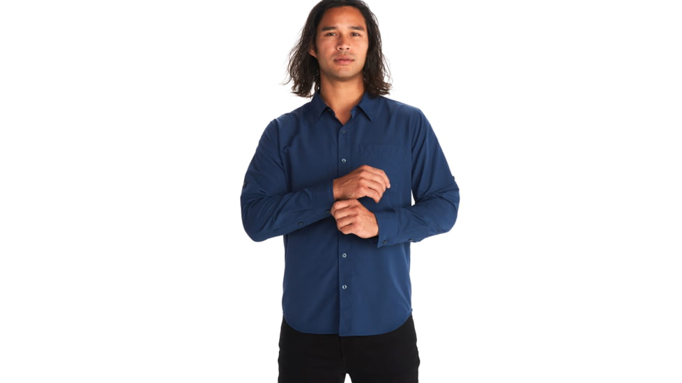 Marmot Aerobora Long Sleeve Top - Mens, Arctic Navy, Large, M14089-2975-L