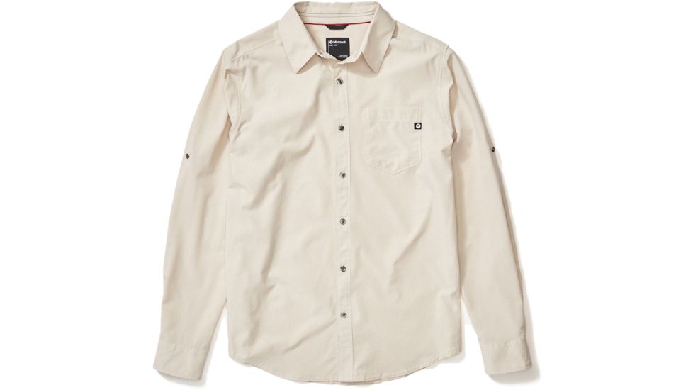 Marmot Aerobora Long Sleeve Top - Mens, Moonbeam, Large, 42110-7384-L