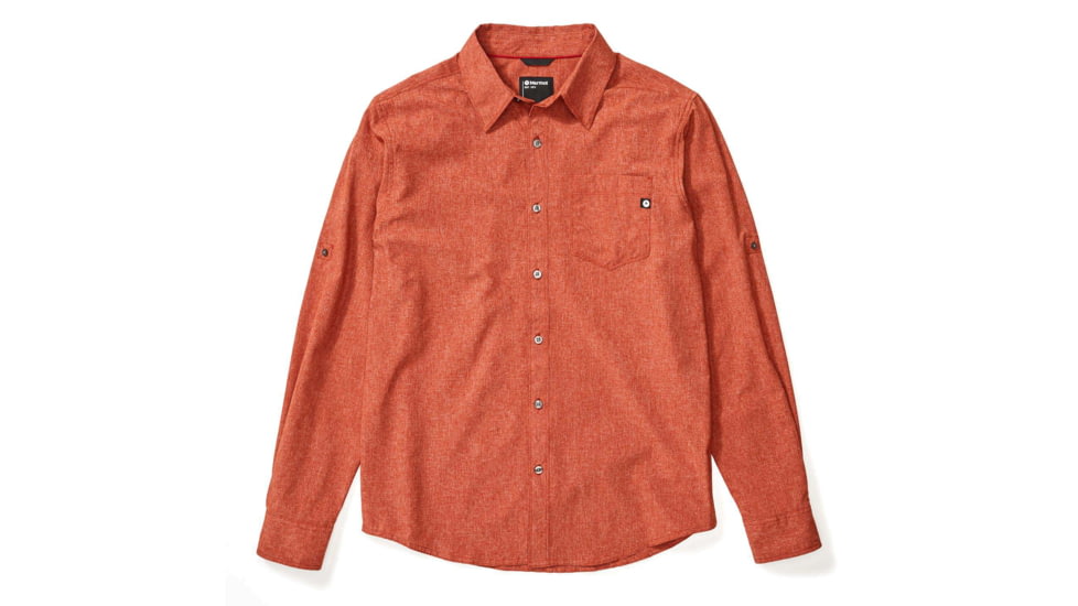 Marmot Aerobora Long Sleeve Top - Mens, Picante, Small, 42110-6740-S