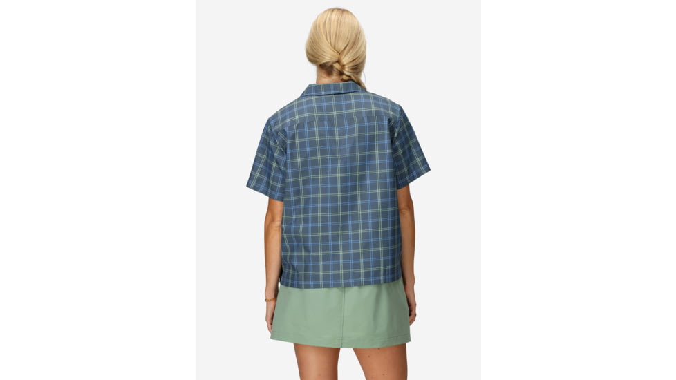 Marmot AirExchange SolarShield Camp Novelty SS Shirt - Womens, Thunderhead Windowpane, XL, M16118-24296XL