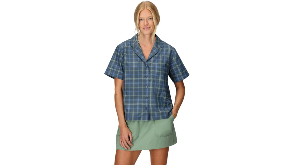 Marmot AirExchange SolarShield Camp Novelty SS Shirt - Womens, Thunderhead Windowpane, XL, M16118-24296XL