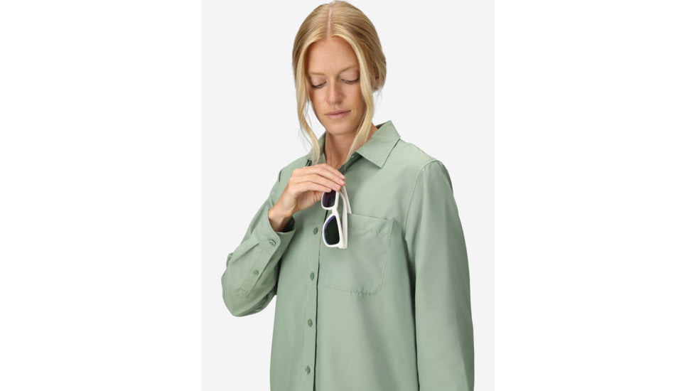 Marmot AirExchange SolarShield LS Shirt - Womens, Agate Green, XL, M16056-24373XL