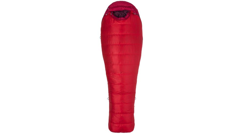 Marmot Always Summer Sleeping Bag, Team Red/Sienna Red, Regular, Left Zip, 29810-6998-LZ