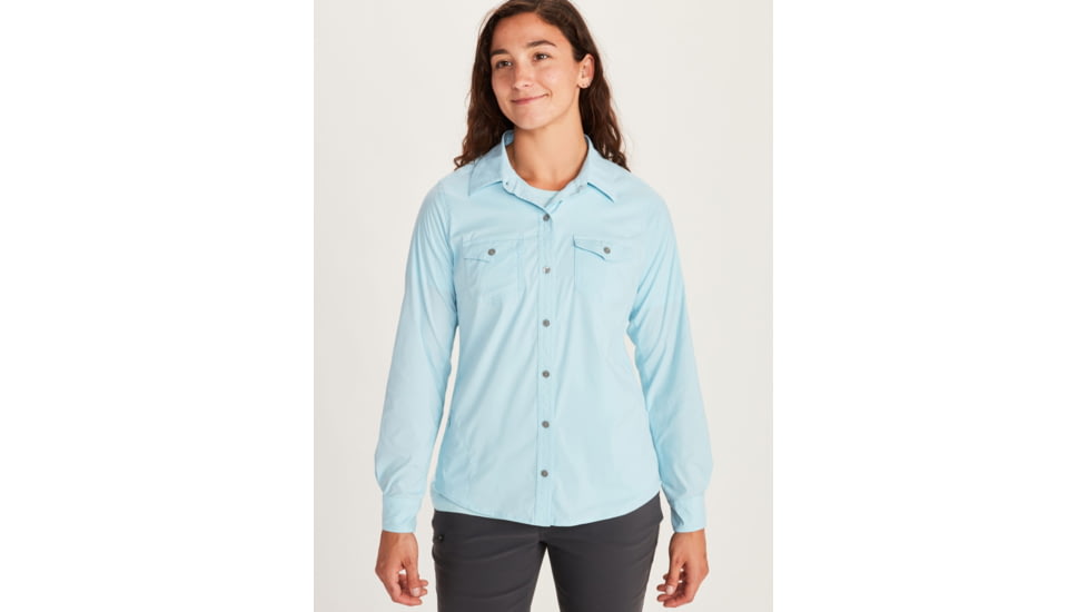 Marmot Annika Long Sleeve Top - Womens, Corydalis Blue, Medium, 56300-3134-M