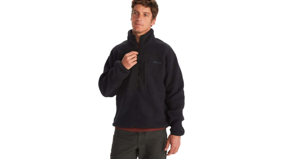 Marmot Aros Fleece 1/2 Zip - Mens, Black, Extra Large, M13207-001-XL