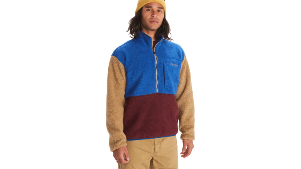 Marmot Aros Fleece 1/2 Zip - Mens, Dark Azure/Port Royal/Shetland, Large, M13207-20740-L