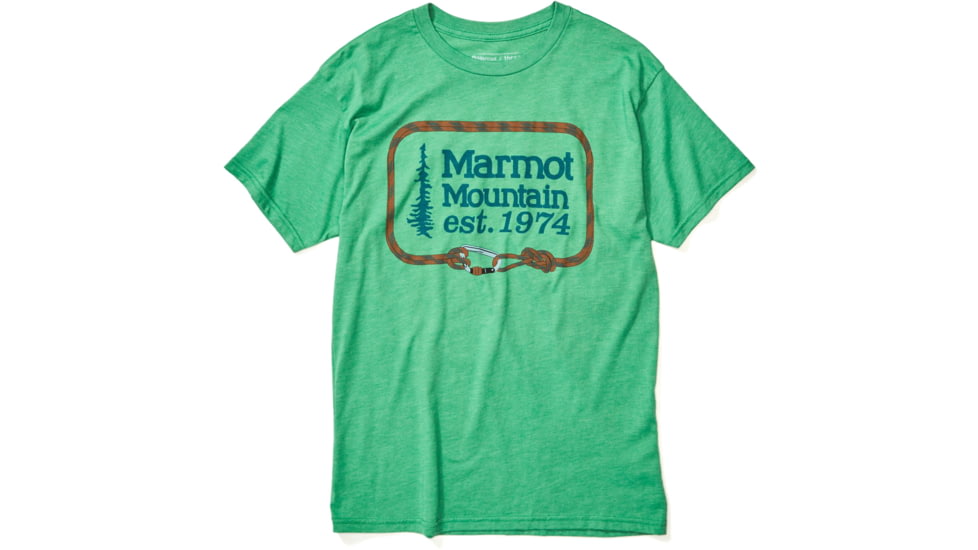 Marmot Ascender Short Sleeve T-Shirt - Mens, Green Heather, Large, 41480-8551-L