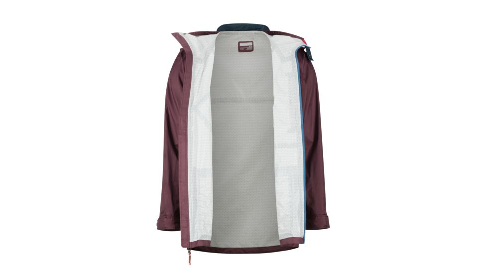 Marmot Ashbury PreCip Eco Jacket - Mens, Burgundy/Denim, Extra Large, 31650-5593-XL