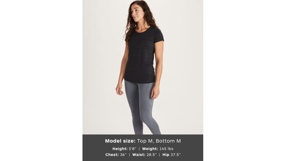 Marmot Aura Short Sleeve Shirt - Womens, Black, Extra Small, 46390-001-XS