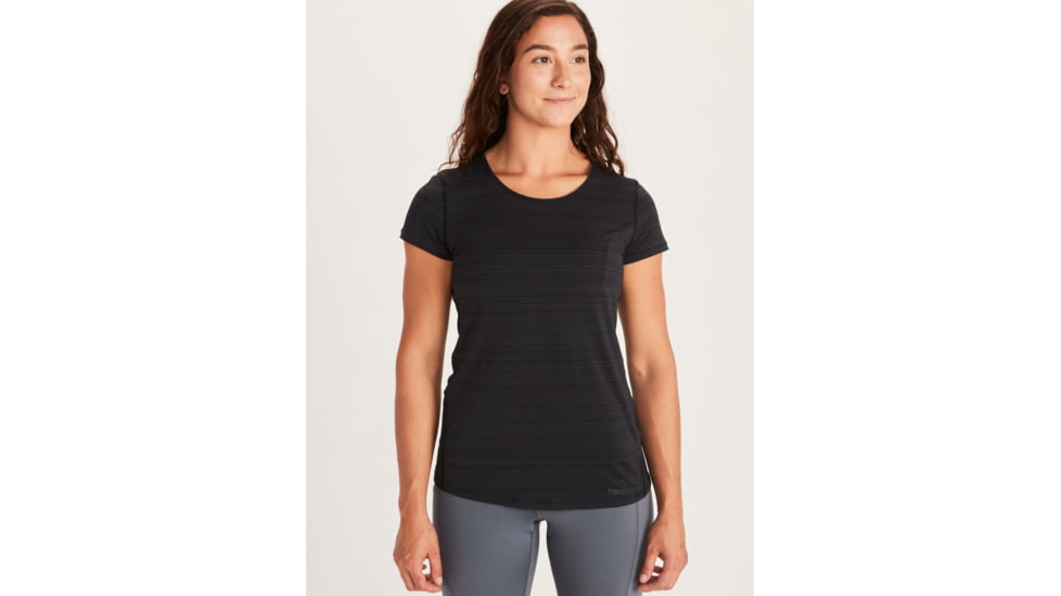 Marmot Aura Short Sleeve Shirt - Womens, Black, Extra Small, 46390-001-XS