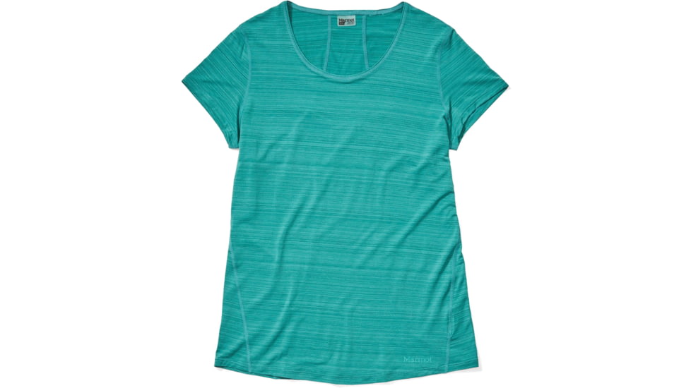 Marmot Aura Short Sleeve Shirt - Womens, Deep Jungle, Small, 46390-4973-S
