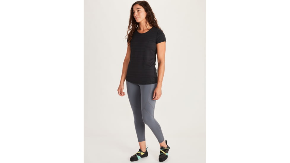 Marmot Aura Short Sleeve Tee - Womens, Black, Extra Large, 46390-001-Black-XL