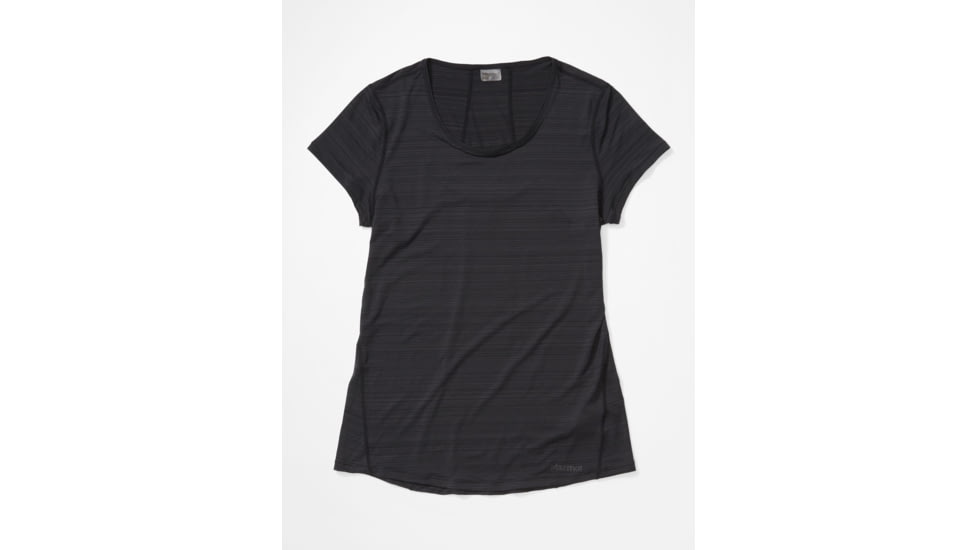 Marmot Aura Short Sleeve Tee - Womens, Black, Extra Large, 46390-001-Black-XL