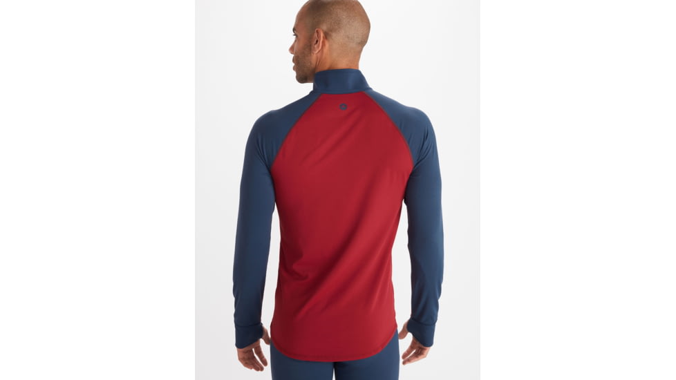 Marmot Baselayer 1/2 Zip - Mens, Brick/Dark Indigo, Large, 82080-7471-L