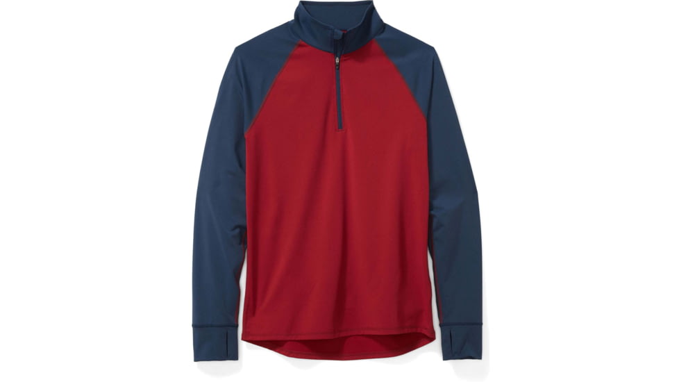 Marmot Baselayer 1/2 Zip - Mens, Brick/Dark Indigo, Large, 82080-7471-L