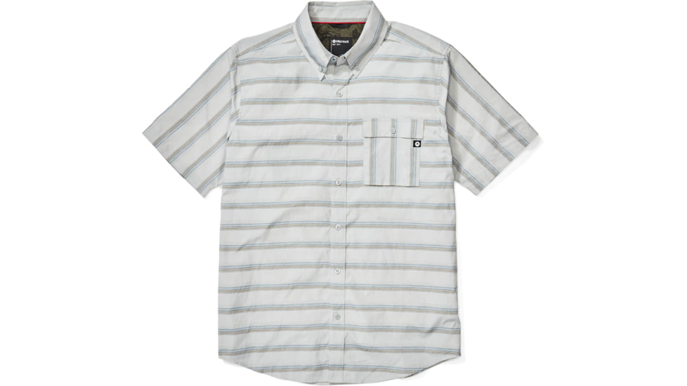 Marmot Beacon Hill Short Sleeve Shirt - Mens, Bright Steel, Large, 41910-1862-L