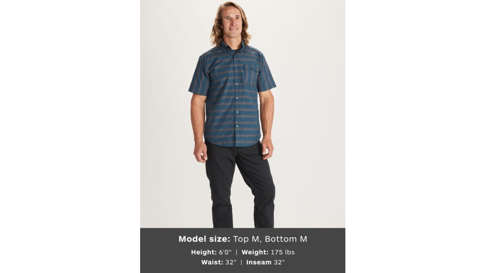 Marmot Beacon Hill Short Sleeve Shirt - Mens, Denim, Medium, 41910-200-M