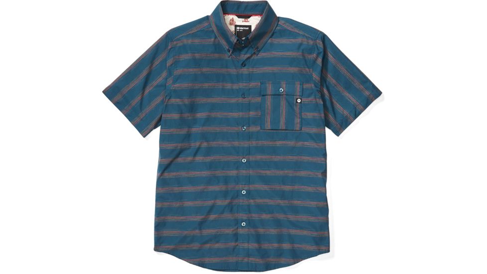 Marmot Beacon Hill Short Sleeve Shirt - Mens, Denim, Medium, 41910-200-M