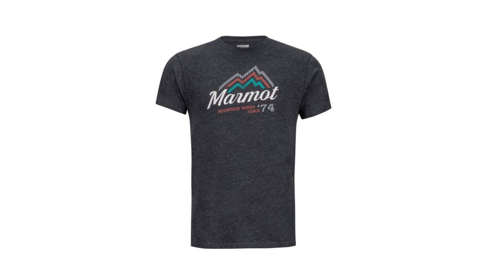 Marmot Beams Short Sleeve T-Shirt - Mens, Charcoal Heather, Small 43420-1204-S