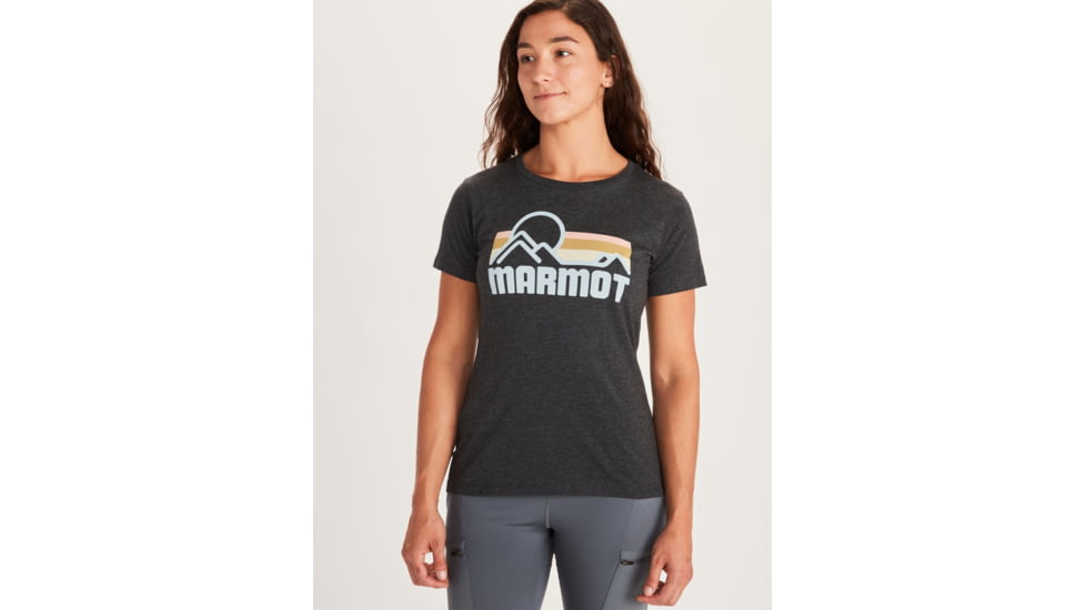 Marmot Coastal Short Sleeve Tee - Womens, New Charcoal Heather, Large, 47120-1837-L