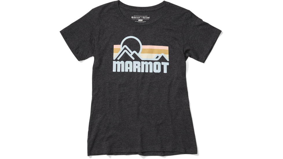 Marmot Coastal Short Sleeve Tee - Womens, New Charcoal Heather, Large, 47120-1837-L