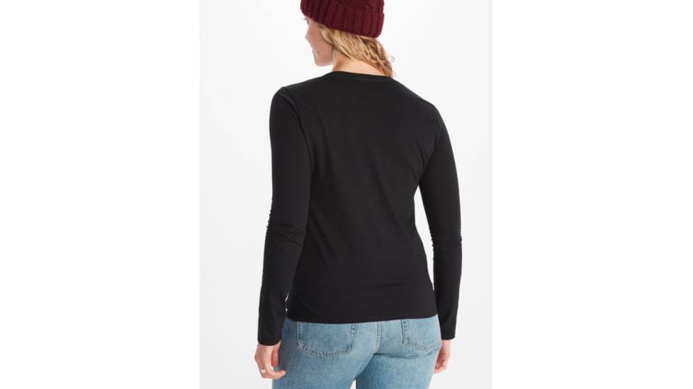Marmot Coastal Tee Long Sleeve - Womens, Black/Military Green, Medium, M13281-20715-M