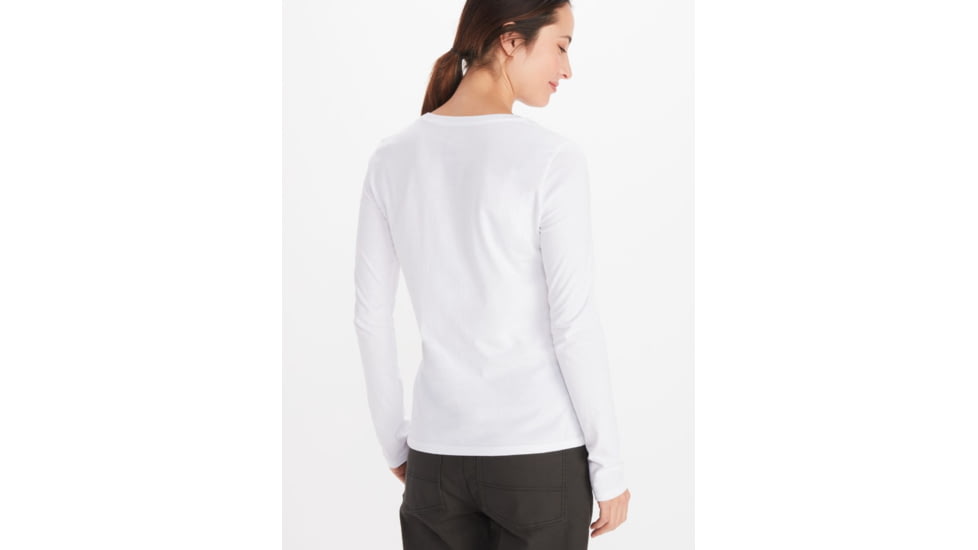 Marmot Coastal Tee Long Sleeve - Womens, White/Rose Gold, Medium, M13281-20753-M