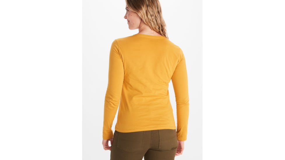 Marmot Coastal Tee Long Sleeve - Womens, Yellow Gold, Small, M13281-9472-S