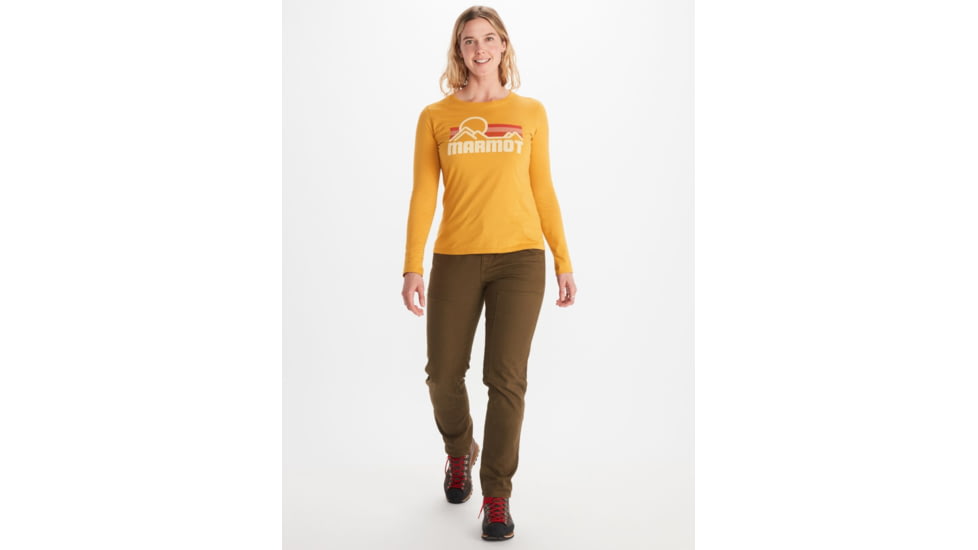 Marmot Coastal Tee Long Sleeve - Womens, Yellow Gold, Small, M13281-9472-S