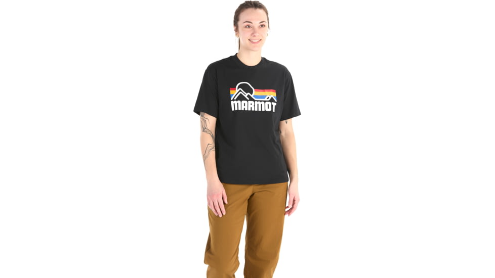 Marmot Coastal Tee Short Sleeve - Womens, Black/Multi, S, M14255-23908S