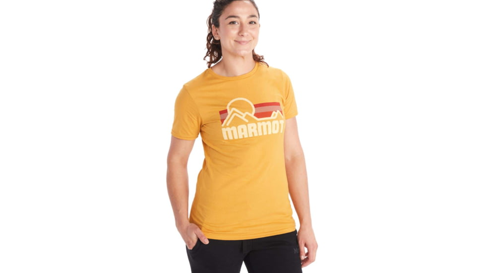 Marmot Coastal Tee Short Sleeve - Womens, Yellow Gold, Large, M12593-9472-L