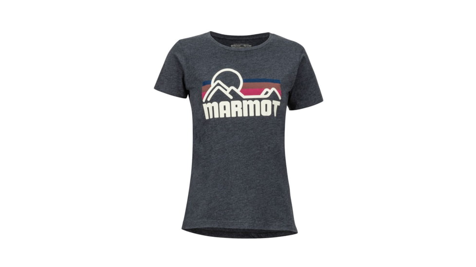 Marmot Coastal Tee SS - Womens, Charcoal Heather, Extra Small, 47120-1204-XS