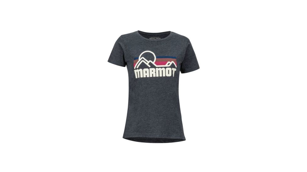 Marmot Coastal Tee SS - Womens, Charcoal Heather, Small, 47120-1204-S