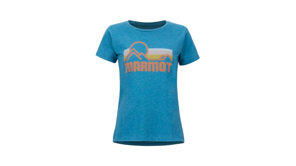 Marmot Coastal Tee SS - Womens, Late Night Heather, Large, 47120-3708-L