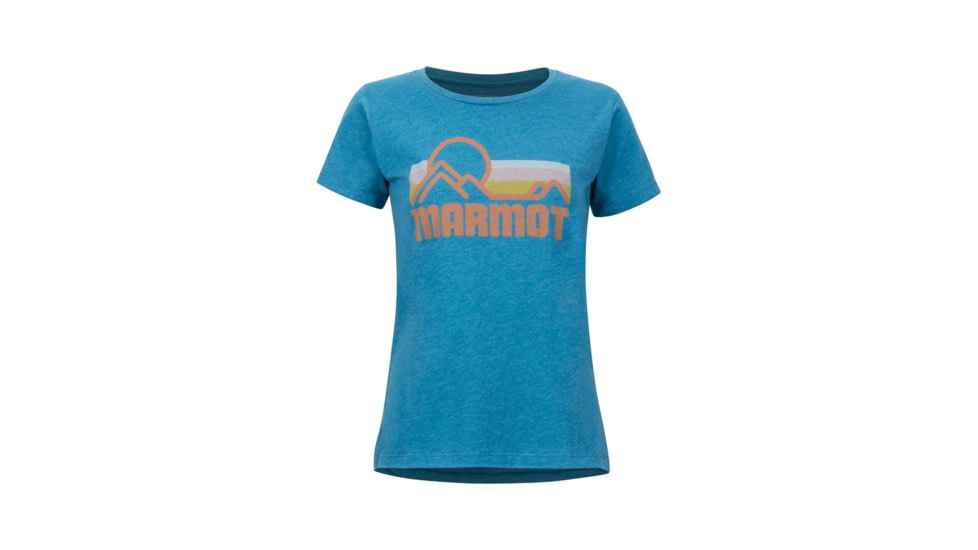 Marmot Coastal Tee SS - Womens, Late Night Heather, Small, 47120-3708-S