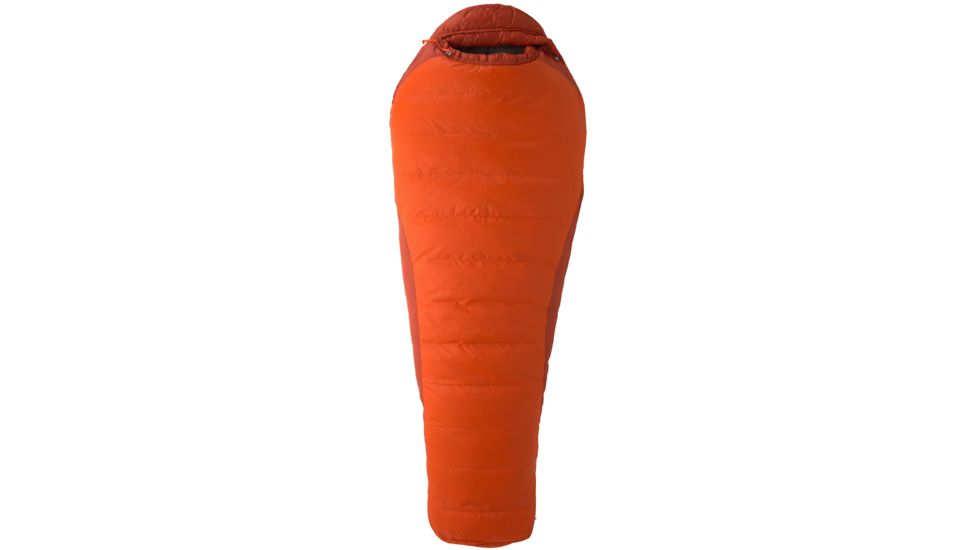 Datum 0 Mens Sleeping Bag 650 Down-Orange Haze/Dark Rust-Long-Left