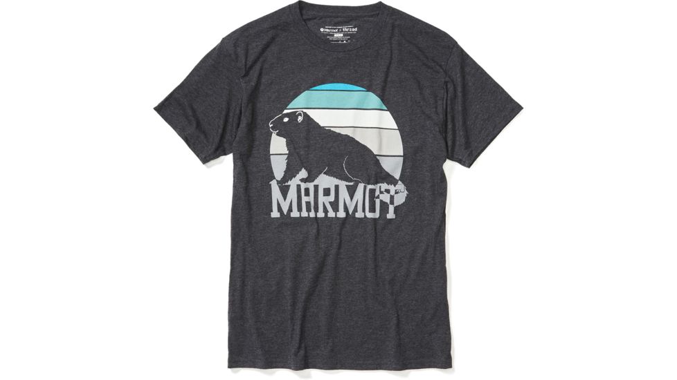 Marmot Dawning Short Sleeve T-Shirt - Mens, Charcoal Heather, Small, 41840-1204-S