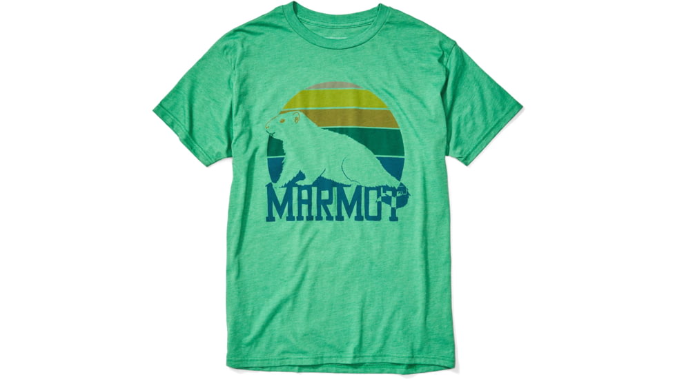 Marmot Dawning Short Sleeve T-Shirt - Mens, Green Heather, Large, 41840-8551-L