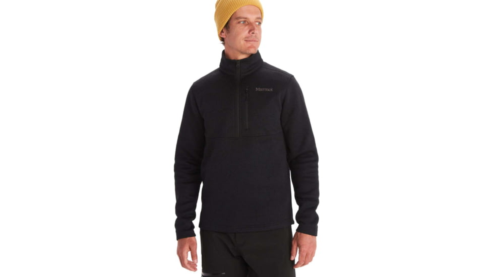 Marmot Drop Line 1/2 Zip - Mens, Black, Extra Large, M13193-001-XL