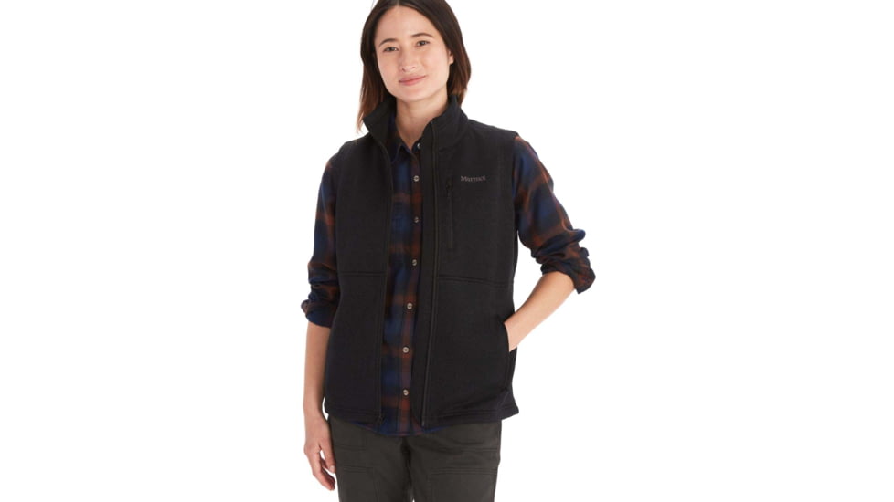 Marmot Drop Line Vest - Women's, Small, Black, M13225-001-S
