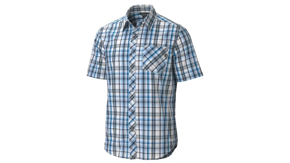 Marmot Ellwood Short Sleeve Shirt - Men's-Estate Blue-Small