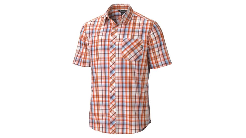 Marmot Ellwood Short Sleeve Shirt - Men's-Red Ochre-Small