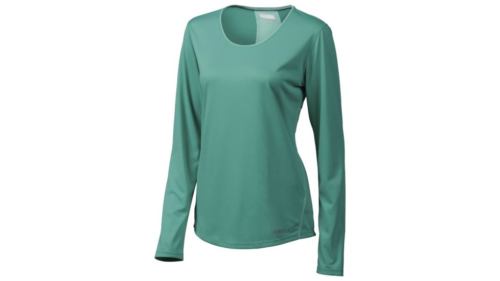 Marmot Essential Long Sleeve Shirt - Women's-Gem Green/Ice Green-Medium