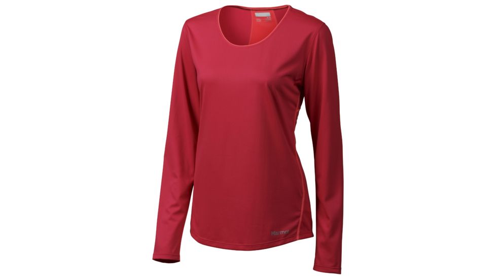 Marmot Essential Long Sleeve Shirt - Women's-Raspberry/Bright Pink-Medium