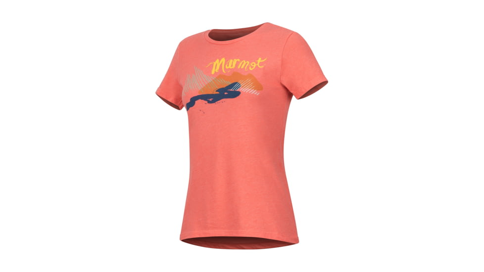 Marmot Esterel Tee Short Sleeve - Womens, Flamingo Heather, Medium, 47740-8289-M