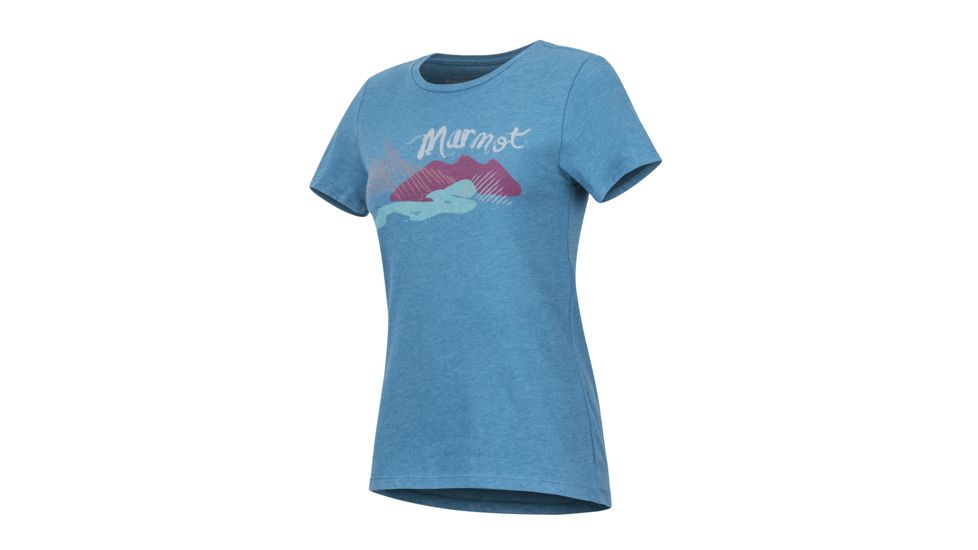 Marmot Esterel Tee Short Sleeve - Womens, Late Night Heather, Small, 47740-3708-S