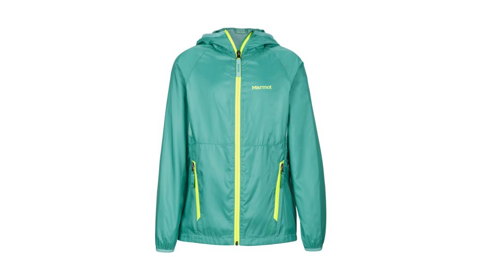 Marmot Ether Hoody - Girl's, Turf Green/Celtic, Medium 56190-4773-M