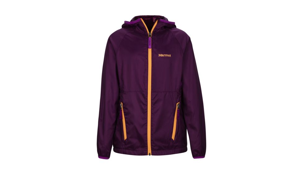 Marmot Ether Hoody - Girl's, Deep Plum/Neon Berry, Medium 56190-6868-M