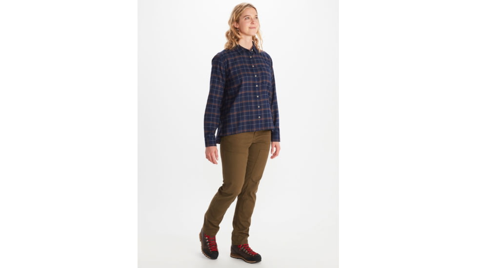 Marmot Fairfax Boyfriend Midweight Flannel - Womens, Arctic Navy, Extra Small, M10643-2975-XS